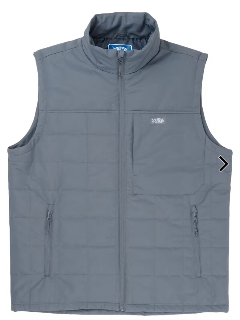 NWT AFTCO Men's Zip-Front Crosswind Puff Vest Size L large Blue